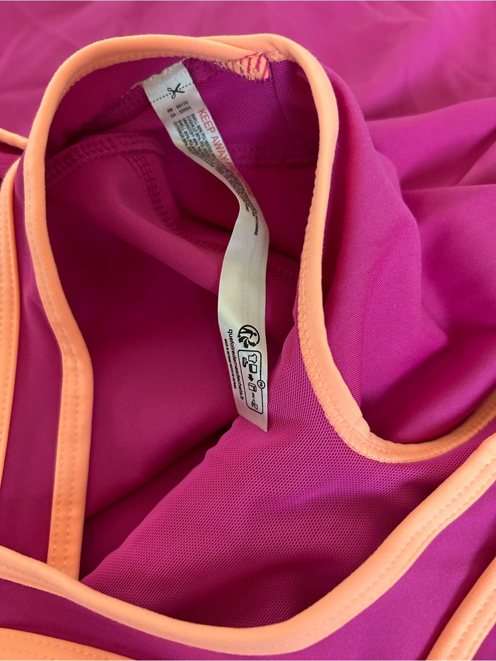 Free People One More Serve Skortsie Hot Pink Orange Piping Size Large NWT - Picture 9 of 9